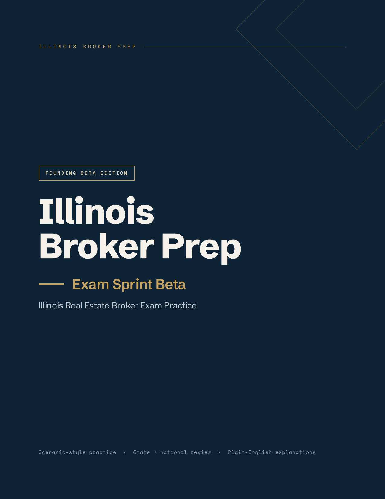 Illinois Broker Prep — Exam Sprint Beta cover